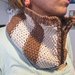 sciarpa bicolore in lana con zip