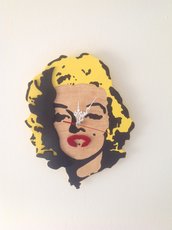 Marilyn Monroe orologio da muro/ perete wall clock moda moderno in legno