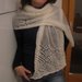 white shoulder wrap scarf neck warmer handmade from wool - with patternwhite shoulder wrap scarf neck warmer handmade from wool - with pattern