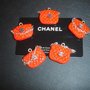 Fashion bag - CHANEL style colore ROSSO INDIANO  - fimo borsa