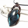 Collana con labradorite, ciondolo con labradorite II