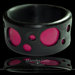 Bracciale rigido nero e rosa con tondi-002