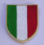 toppa scudetto ITALIA patch ricamata termoadesiva cm 5,5 per 6,3