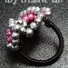 Anello perle argentate e rosa