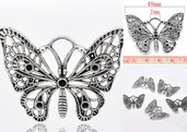 Ciondoli Farfalla Argento Antico