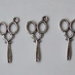 8 charms forbici chiuse 30x14mm