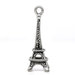  Charm Ciondoli Eiffel 3D  Argento Antico 24x9mm 