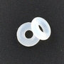 Lotto 30 Gommini bianchi ferma perle (6x1,9 mm) (cod.53)