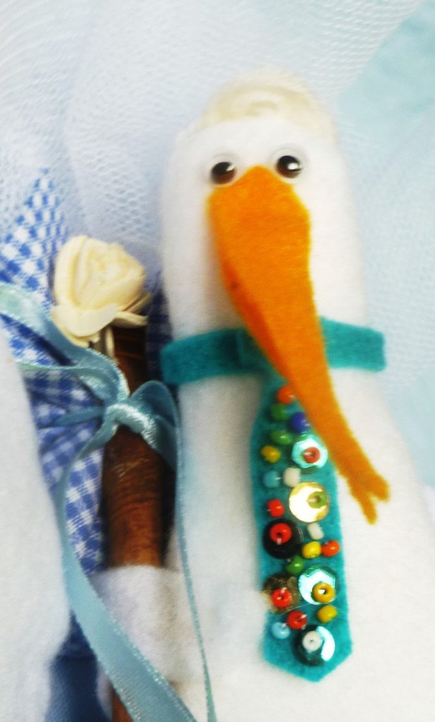 Segnaposto cicogna bimba | Mazzoleni Toys & Creativity