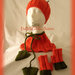 Cappello, Scaldacollo e Guantini - "Zucca" - Completo di accessori di lana, fatto a mano, ai ferri.
