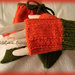 Cappello, Scaldacollo e Guantini - "Zucca" - Completo di accessori di lana, fatto a mano, ai ferri.