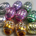 14 Perline Foro Grande in Alluminio inciso Mix di colori 