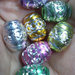 14 Perline Foro Grande in Alluminio inciso Mix di colori 