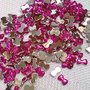 100 Decorazioni a FIOCCO FUCSIA , brillantini,nail art,biglietti, scrapbooking ,natale, cucito