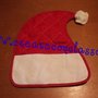 Coppia Presine Cappello Babbo Natale inserto tela aida punto croce