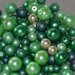 Perle mix forme tonalità verde