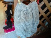 borsa lana con manici di legno