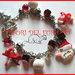Bracciale "Natale Gattino Bianco " fimo cernit perle rosso idea regalo