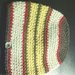cappello unisex in lana a righe fatto a mano all'uncinetto C002