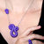Parure collana - orecchini - anello in FIMO Viola scuro