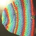 Cappello bambina bambino in lana a righe fatto a mano all'uncinetto C010