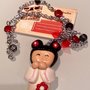 Collana con Geisha in fimo,