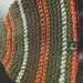 cappelo da uomo e donna in lana verde a righe fatto a mano all'uncinetto C021