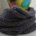 Sciarpa circolare in lana viola