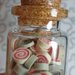 1 Ciondolo Bottiglietta Vetro con Caramelle in pasta polimerica 