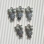 5 charms gufi metallo 