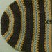 _cappello uomo donna  ragazzo in lana  a righe marrone gialle e azzurre ,fatto a mano all'uncinetto C046