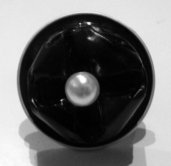 Coffee ring & pearl, Anello con cialde Nespresso e perla