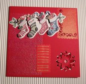 Biglietto di Auguri Natalizio Rosso 2 - Red Christmas Cardmaking & Scrap
