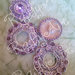 Orecchini con perline e cristalli “Lilac Symphony”