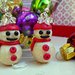 orecchini Pupazzo di neve  in fimo  con swarovski  handmade Merry Chritsmas