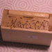 scatolina legno pirografata