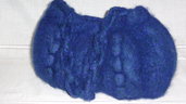 borsa in lana cotta blu 