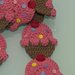 Sciarpa cupcakes uncinetto rosa