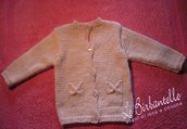 maglione di lana rosa  per neonata