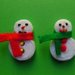 Decorazione natalizia segnaposto 'pupazzo di neve' in feltro
