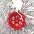 Decorazione natalizia fiocco di neve "Ghiaccio" (art. 7_rosso)