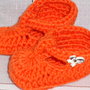 scapette per neonato in lana arancio