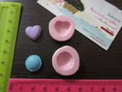 kit 2 stampi macarons cuore e tondo