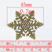 Connettori AbbellimentioFiocco di Neve Traforato Color Bronzo 45x45mm