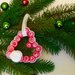 Decorazione natalizia 'cuore in feltro con rosellina'