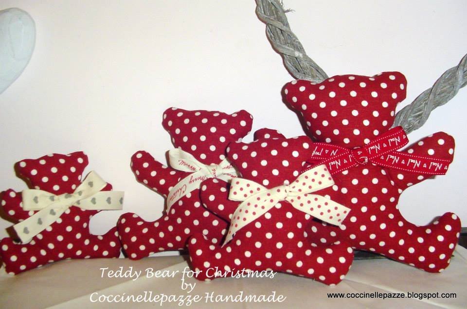 ORSETTI teddy bear decorazioni natalizie, addobbi albero di natale