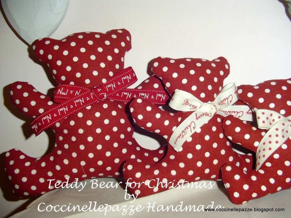 ORSETTI teddy bear decorazioni natalizie, addobbi albero di natale