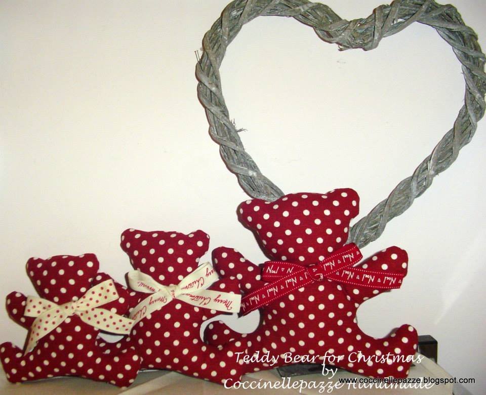 ORSETTI teddy bear decorazioni natalizie, addobbi albero di natale