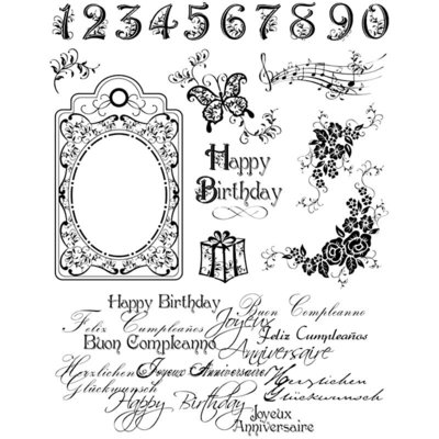 PH PandaHall Timbri Trasparenti In Silicone Vintage - Donna, Farfalle E Fiori, Per Scrapbooking E Biglietti Fai Da Te