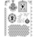 Timbri Silicone Trasparenti GLOBLELAND - Motivi Donna Per Fai Da Te, 16x11 Cm